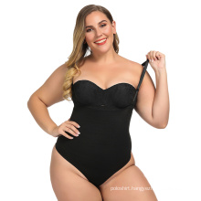 Custom Logo Black Spandex Bodysuit Flat Tummy Butt Lifter Shapewear